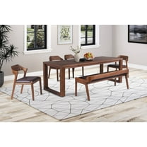 Boraam Rasmus 6pc Dining Set - Chestnut Wire-Brush Finish