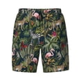 thumbnail image 5 of Rocae Flamingos And Palm Leaves for Men's Swim Trunks Quick Dry With Two Side Pockets and One Lined Patch PocketSmall, 5 of 9
