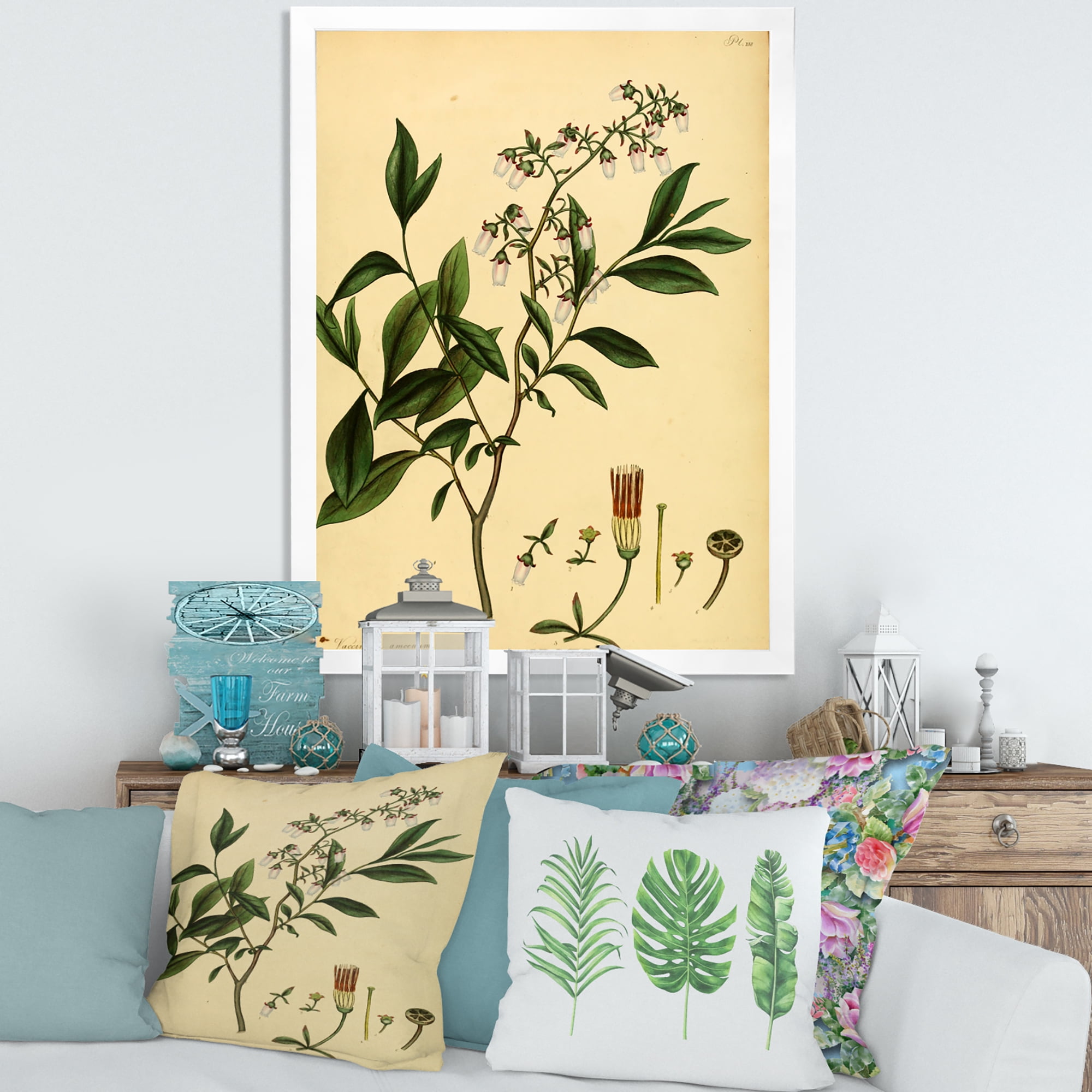 Designart 'Ancient Plant Life V' Traditional Framed Art Print