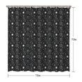 thumbnail image 5 of Black White Gothic Sun Moon Pattern Shower Curtain 72"x72" ,Bathroom Decorative Shower Curtains Set with 12 Hooks,Modern Waterproof Washable Shower Curtain, 5 of 6