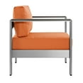 thumbnail image 2 of Modway Shore Outdoor Patio Aluminum Armchair in Silver Orange, 2 of 4