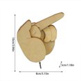 thumbnail image 3 of Cheap!Maojin Broche de madera,broche de tracción,broche que levanta el dedo medio cuando se tira,broche único,decoración de ropa,broche móvil, 3 of 6