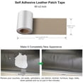 thumbnail image 4 of 3x60 Inch Leather Repair Kit, Self Adhesive Vinyl Repair Tape for Couch, Car Seat, Sofa, Boat Seat,Leather Repair Roll (Khaki), 4 of 6