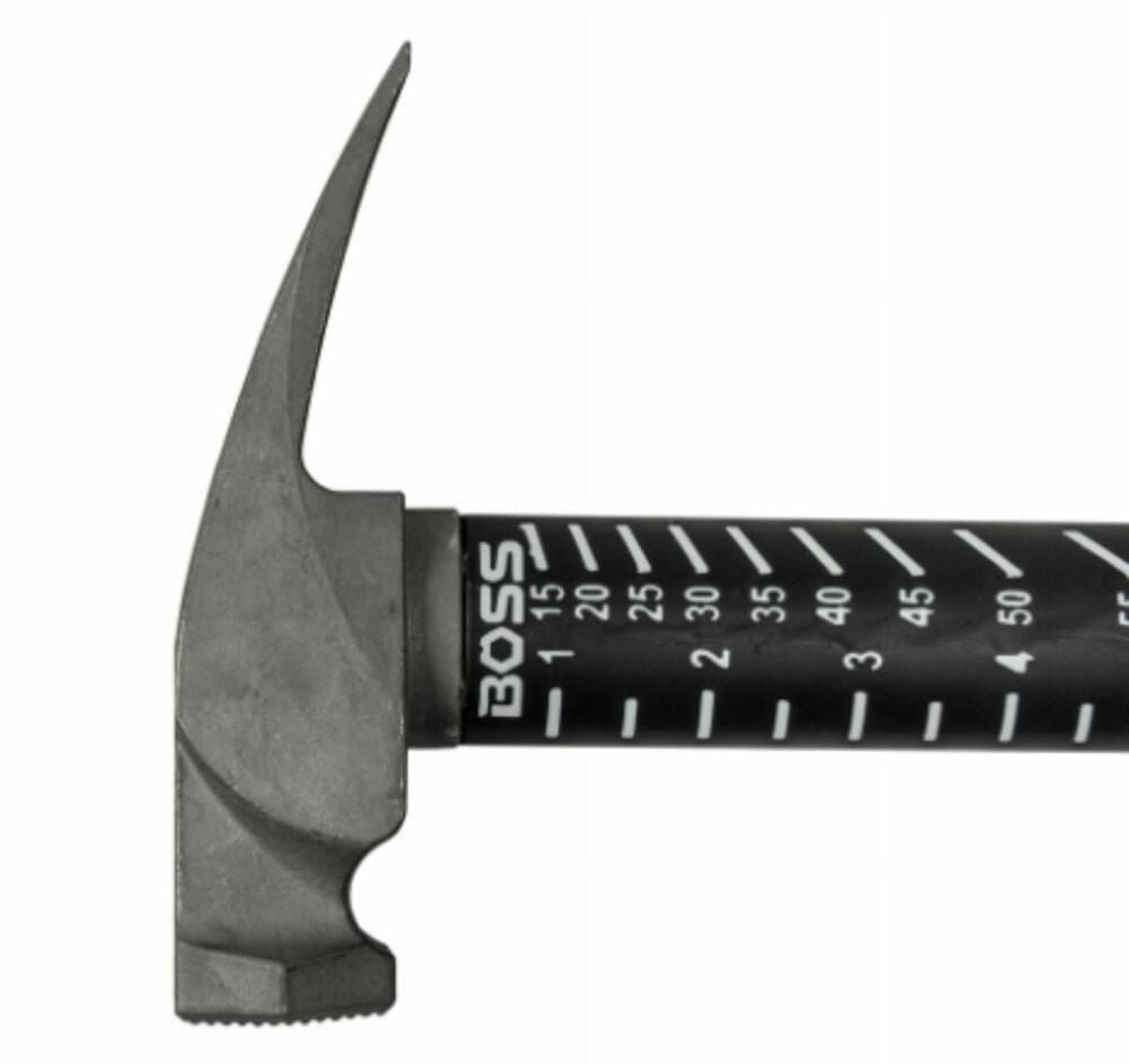 Boss Hammer BH16TIPFS 16 oz. Fiberglass Handle Smooth Face Titanium Hybrid Hammer