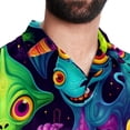 thumbnail image 5 of Alien Men's Short Sleeve Hawaiian Beach Shirt Casual Printed Button Down Summer Unisex Casual Shirt, 5 of 6