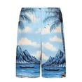 thumbnail image 5 of XUNKUSGA Mens Swim Trunks Fashion Tropical Hawaiian Printed Shorts Men with Compression Liner Lightweight Quick Dry Drawstring Elastic Waist Swim Trunks Men,Blue,S, 5 of 6