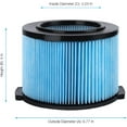 thumbnail image 7 of 2 Pack VF3500 Filter for Ridgid Shop Vac 4 Gallon 4.5/3 Gal Wet Dry Vacuums, 3-Layer Replacement Filter Compatible with Ridgid Portable Vacuum WD3050, WD4070, WD4080, WD4522, 4000RV, 4500RV, 7 of 7