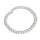 thumbnail image 5 of Collar cubano para hombre, joyería de diamantes de 16 pulgadas, collar de hip hop, cadena de eslabones cubanos de Miami, plata, 5 of 14