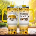 thumbnail image 2 of Women Yellow Stainless Coffee Momma Cups Black Butterfly Handle Glitter Steel Print For, Mama Bear Gifts, Tumbler 40 Oz With Handle Lid And Straw, Mama Bear Sunflower Leopard, 2 of 6