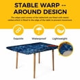 thumbnail image 4 of Navy Blue Ocean Waves Table Cloths for 5 Foot Rectangle Tables, Red Boat Coastal Patio Waterproof Elastic Fitted Tablecloths, Washable Rectangular Table Cover for Camping, 4 of 8