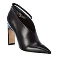 thumbnail image 1 of Schutz Daria Black Leather Pointed Toe High Heel Bootie Ankle Strap Pump (7, Black), 1 of 4