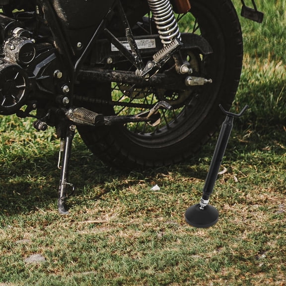 Hytrove 1Set Metal Motorcycle Lift Jack for Lifting and Maintenance Black Color Foldable Design