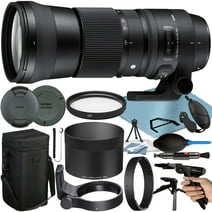 Sigma 150-600mm F/5-6.3 DG OS HSM Contemporary Lens for Nikon F with Tripod + UV Filter + A-Cell Accessory Bundle
