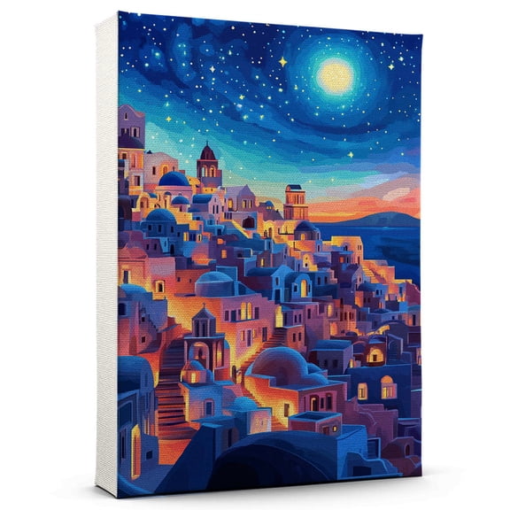 Santiago Travel Canvas Prints, Chile Starry Night Travel decor, Santiago Map Poster, Chile Travel Decor Artwork - 98AZ1218
