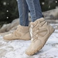 thumbnail image 4 of Botas Nieve para Exteriores para Hombre Zapatos Algodón Engrosados ​​con Terciopelo Zapatos Montañismo Cálidos Antideslizantes E Impermeables para Mujer (658 Camel 39), 4 of 9