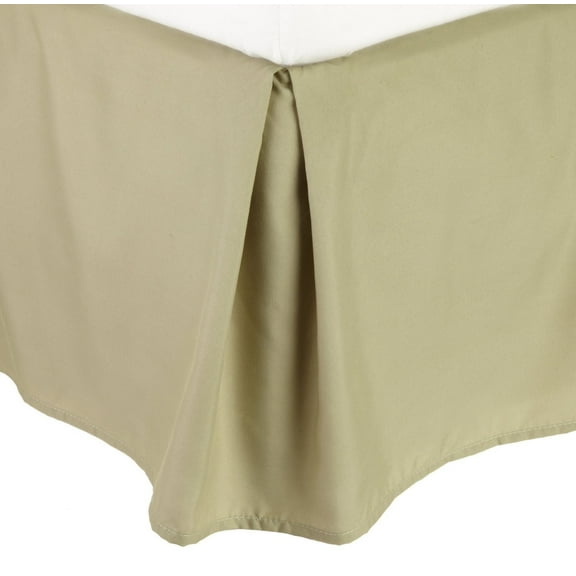 1500 Series Wrinkle Resistant SOLID Bed Skirt - Pleated Tailored 14" Drop, Queen, Sage-Green