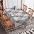 thumbnail image 3 of RisChhery Moroccan Gray Rectangle Tablecloth,52x70 Inch,Wipeable Stain Resistant Table Cover for Kitchen, 3 of 6