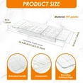 thumbnail image 2 of HLONK Expandable Bathtub Caddy Tray 56.5cm to 80.5cm Adjustable Length Clear Bathtub Tray Plastic Drain Bath Shelf Caddy Nonslip Multifunctional Bathtub Storage Rack Hollow, 2 of 9