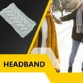 thumbnail image 4 of Bandeau d'Hiver pour Femmes, Élastique, Chaud pour la Tête, Épais, Confortable, Cache-Oreilles, Style Simple, Accessoires pour Cheveux pour Femmes, Blanc Gris, 4 of 6