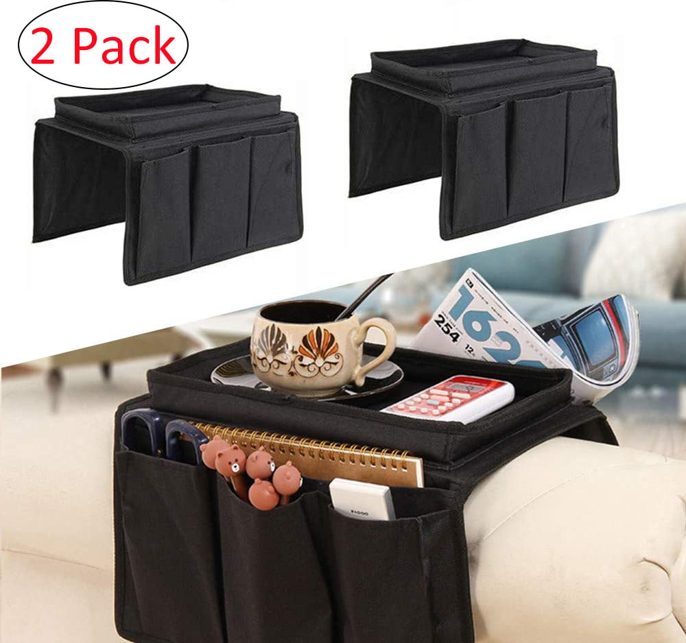 Details about   Sofa Chair Arm Rest 5 Pocket Organiser Couch Remote Control Storage Holder Tray 