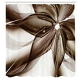 thumbnail image 3 of Ambesonne Abstract Shower Curtain, Earthy Floral Liquids Look, 69"Wx70"L, Umber Cocoa, 3 of 4