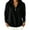 Black, variant on Xijirk Women Ribbed Half Zip Hoodie Long Sleeve Drop Shoulder Loose Sweatshirt with Side Pockets for Daily Casual Outdoor Wear,Black,L