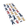 thumbnail image 3 of Polyester Long Towel Multi-Size Water Absorption Good Bright Fluffy Soft For Bathroom Swimming Pool Beach Outdoor Travel Cancer Awareness Ribbon Pattern - Metallic Elegance (1), 3 of 8