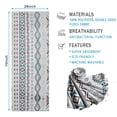 thumbnail image 2 of Blue Geometric and Striped Pattern Hot Yoga Mat Towel Non Slip for Hot Yoga - Quick-Drying Yoga Mat Cover with 4 Corner Pockets with Travel Bag - Hot Yoga Towel Non Slip 70"x26", 2 of 6