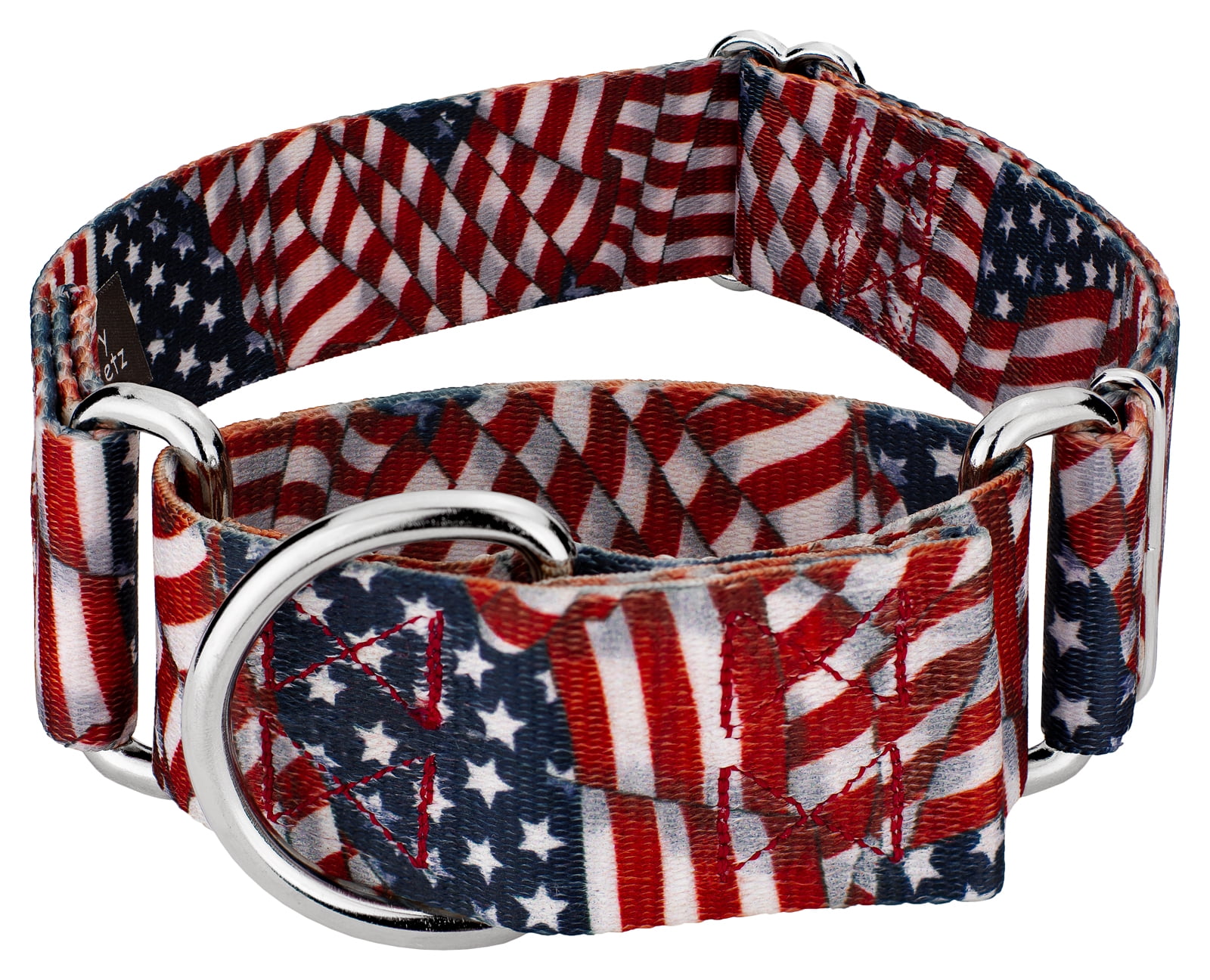 Country Brook Petz® 1 1/2 inch Patriotic Tribute Martingale Dog Collar