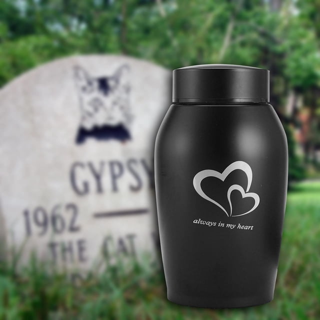 s para mascotas conmemorativa de cremación Funeral de cremación Caja de Recuerdos de almacenamiento Suministros para mascotas para Negro Fernando Urna de cremación