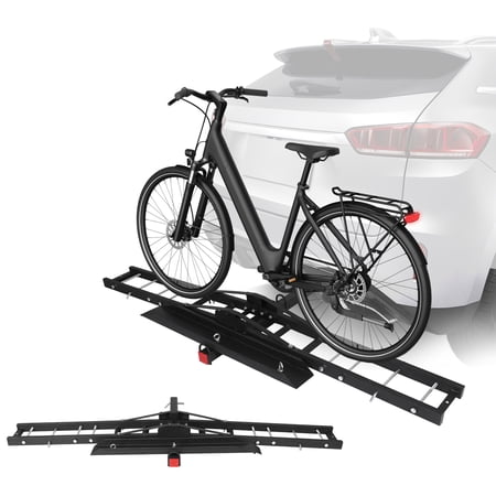Btidfty Hitch Mount Bike Carrier Rack Anti Tilt Bicycle Trailer Rack Bike Carrier Rear Trailer Steel Hitch Mount Max Load 180kg for Suvs Cars Trucks Vans
