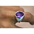 thumbnail image 3 of Natural Purple Amethyst Gemstone Ring, Solid 925 Sterling Silver Mens Ring, Mens Statement Ring, February Birthstone Ring,Mens Official Ring, 3 of 3