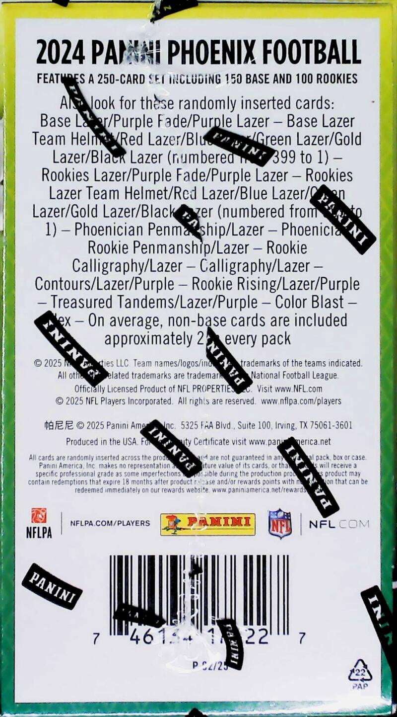 Panini 2024 Phoenix Football Factory Sealed Blaster Box 24 Cards
