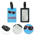 thumbnail image 3 of Unique Bargains 1 Pc Glasses Pattern Luggage Tag for Travelling Blue, 3 of 5