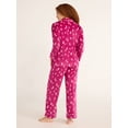 thumbnail image 5 of Joyspun Women's Velour Notch Collar Top and Pants Pajama Set, 2-Piece, Sizes S-3X, 5 of 5
