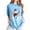 Light Blue, variant on MuXiKeJi Clothes 250 Anniversary USA Tshirt Women USA 250th Anniversary Shirts Patriotic American Flag Eagle Tops 1776-2026 Shirt