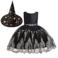 thumbnail image 1 of Little Girls Dress, Embroidery Lace Round Neck Back Zipper Up Multi-Layer Outfit, TuTu Princess Formal Dress with One Hat, 1 of 6
