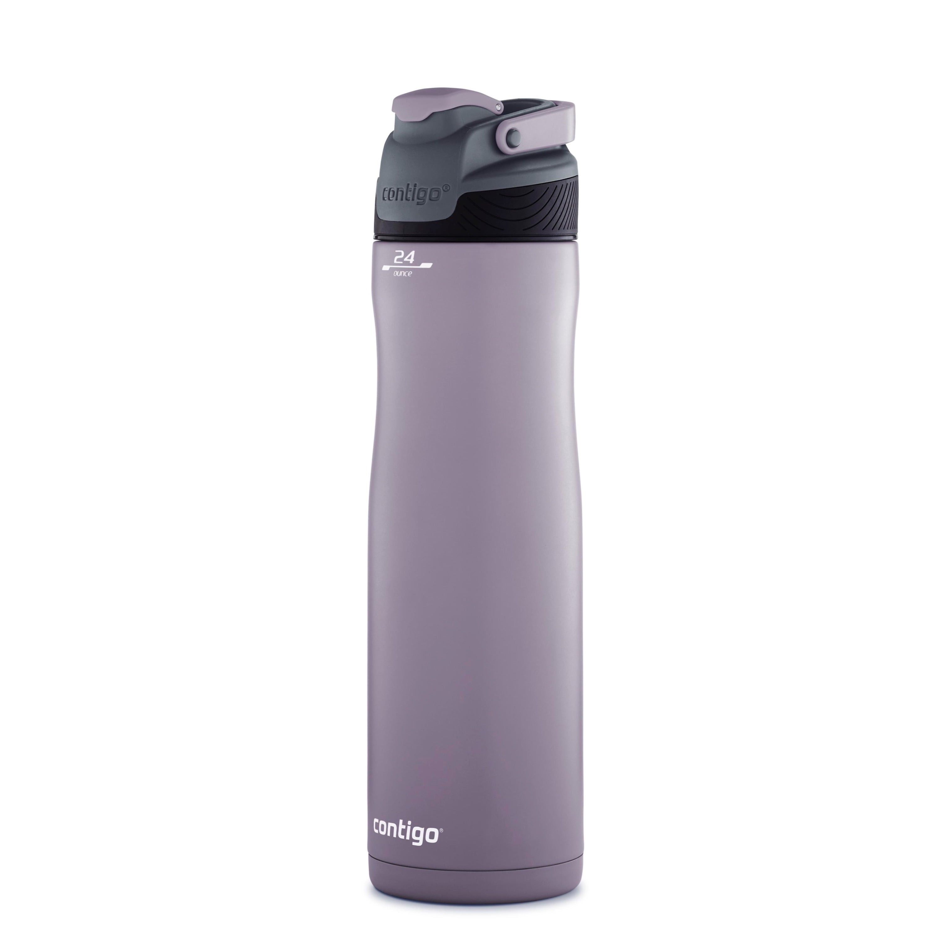 Contigo Cortland Chill 24 oz Silver and Blue Solid Print Stainless Steel Water  Bottle with Flip-Top Lid 