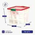 thumbnail image 4 of HOMZ 66 Quart Holiday Clear Plastic Storage Container (4 Pack), 4 of 12