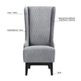 thumbnail image 2 of 23.03" Wide High Back Throne Royal Chair, Wing Back Chair with Arms Upholstered Tall Back, Accent Chair Side Chair for Living Room Bedroom Waiting Room, 2 of 7