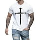 thumbnail image 1 of La moda de los hombres de cvlife jesús cruz de la fe camiseta christian cross print casual tops summer short sleeve rounder neck tunic pullover tee. CVLIFE Casual suelto, 1 of 2