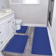 thumbnail image 1 of Big Savings! Large Foam Bath Mat Set, 3-Piece Bathroom Rugs, Non-Slip Toilet Mats, Soft Comfortable Water Absorption, Machine Washable, Easy to Dry, 1 of 7