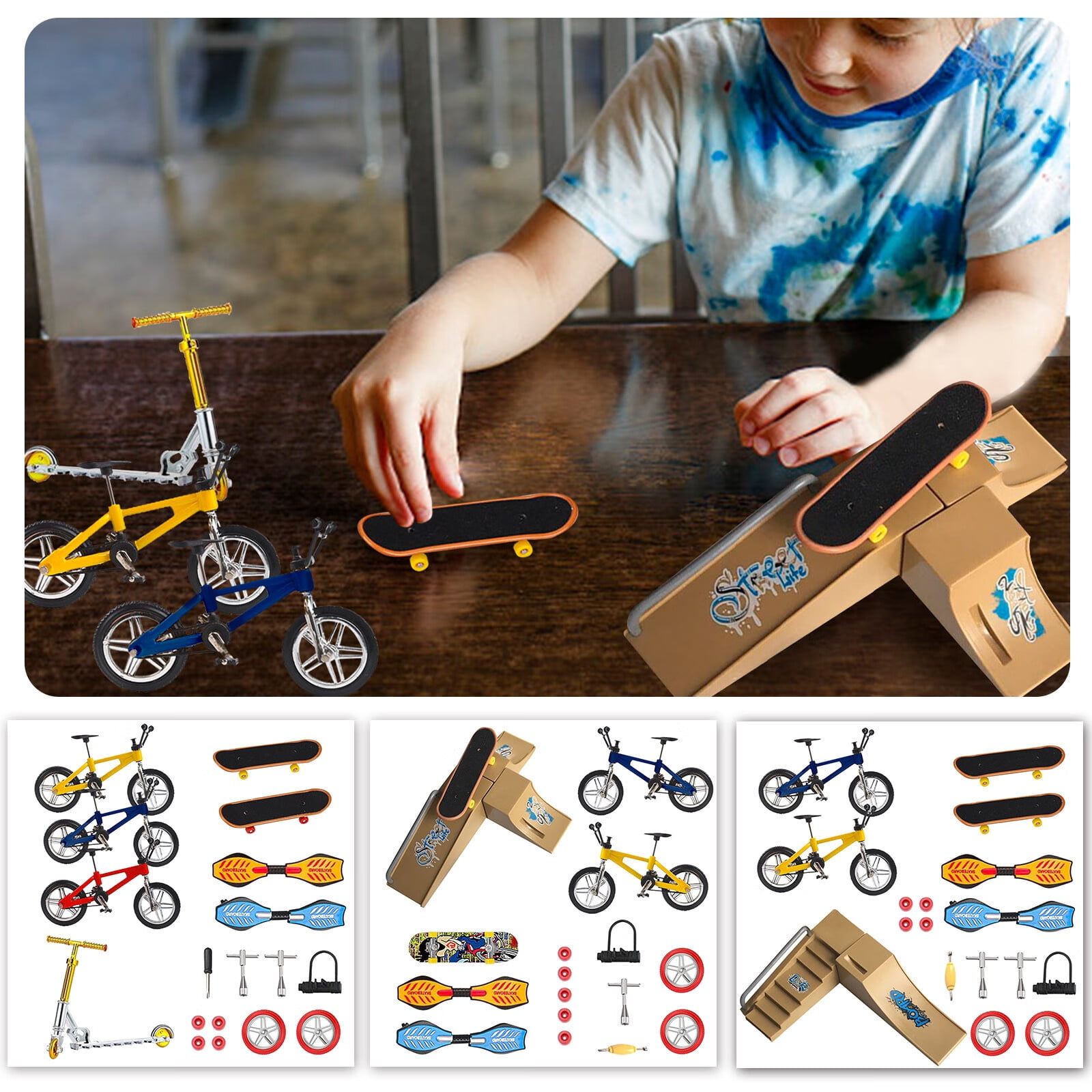 Mini Fingerboard Finger Skateboard And Bmx Bike Toy Children's Educational Toys For Kids Skate