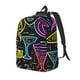 thumbnail image 1 of Balery Neon Bar Drinks Mochila Clásica Impresa Básica para Viaje, Mochila Escolar Resistente al Agua, Mochila de Lona con Correas Ajustables-Medium, 1 of 5