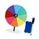 thumbnail image 2 of Juego de aprendizaje portátil de ruedas de rueda de ruleta con un conjunto de borradores de lápiz de borrado borrable para el espectáculo de bodas Base redonda, 2 of 8