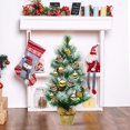 thumbnail image 1 of Patiojoy 24" Snow Flocked Pine Artificial Christmas Tree Tabletop Xmas Tree W/ Burlap Base, 1 of 10