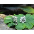 thumbnail image 5 of AFFT 3 Carat Moissanite Diamond Solitaire Stud Earrings for Women, 18K White Gold over Silver, 5 of 6