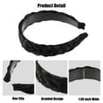 thumbnail image 4 of Unique Bargains 1 Pcs 1.5 Inch Wide Synthetic Hair Braided Headband Hair Hoop for Women and women Black Brown, 4 of 7