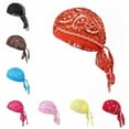 thumbnail image 5 of Cycling Bandana Skull Cap Beanie Lightweight Adjustable Cotton Biker Hat Hood Headband Headscarf Doo Rags Head Wraps Costume, 5 of 5