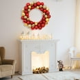thumbnail image 4 of OEFNTAC Decorations Christmas Wreath Gold Red Scene Decoration Hanging Door Window Festive Holiday Ornament Home Party Decor 13.78in Christmas Decorations Indoor, 4 of 6